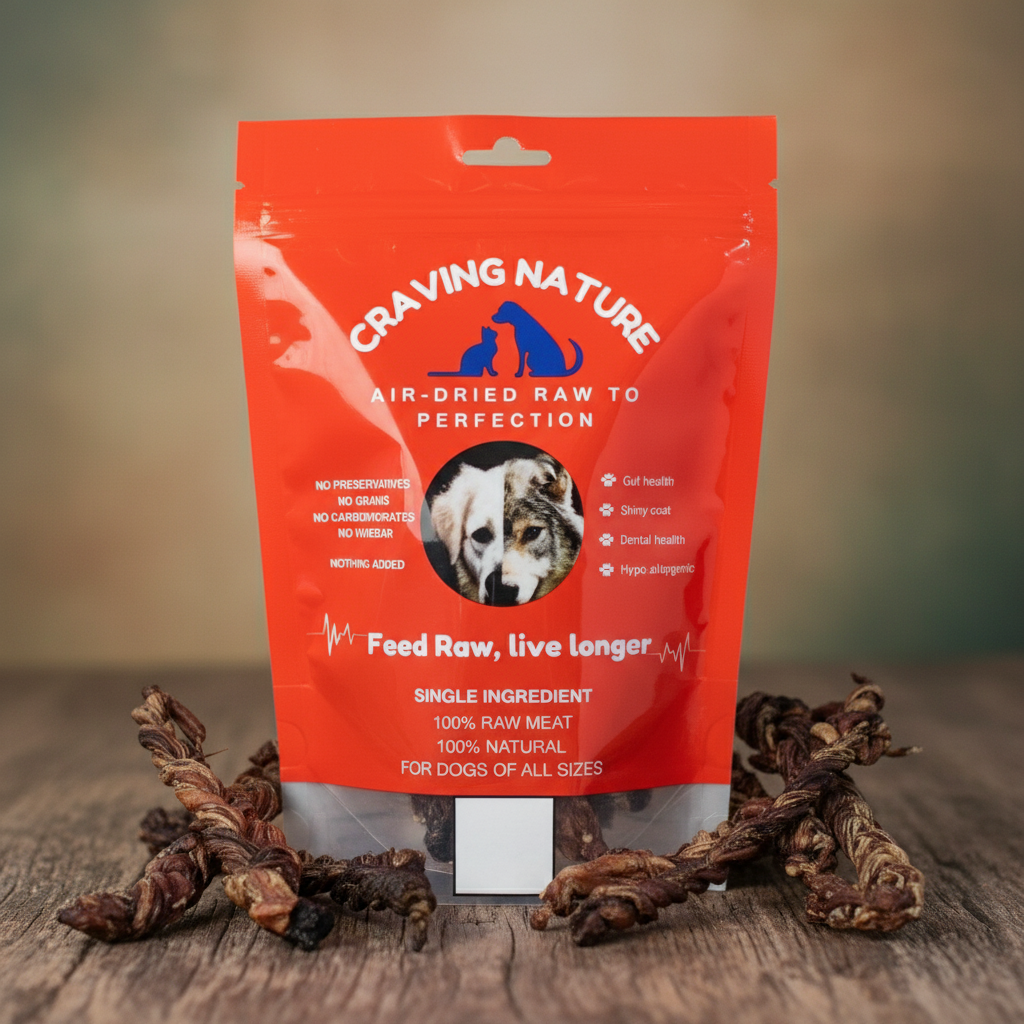 Pork Sinew Twists - Rustic Earthy Setting