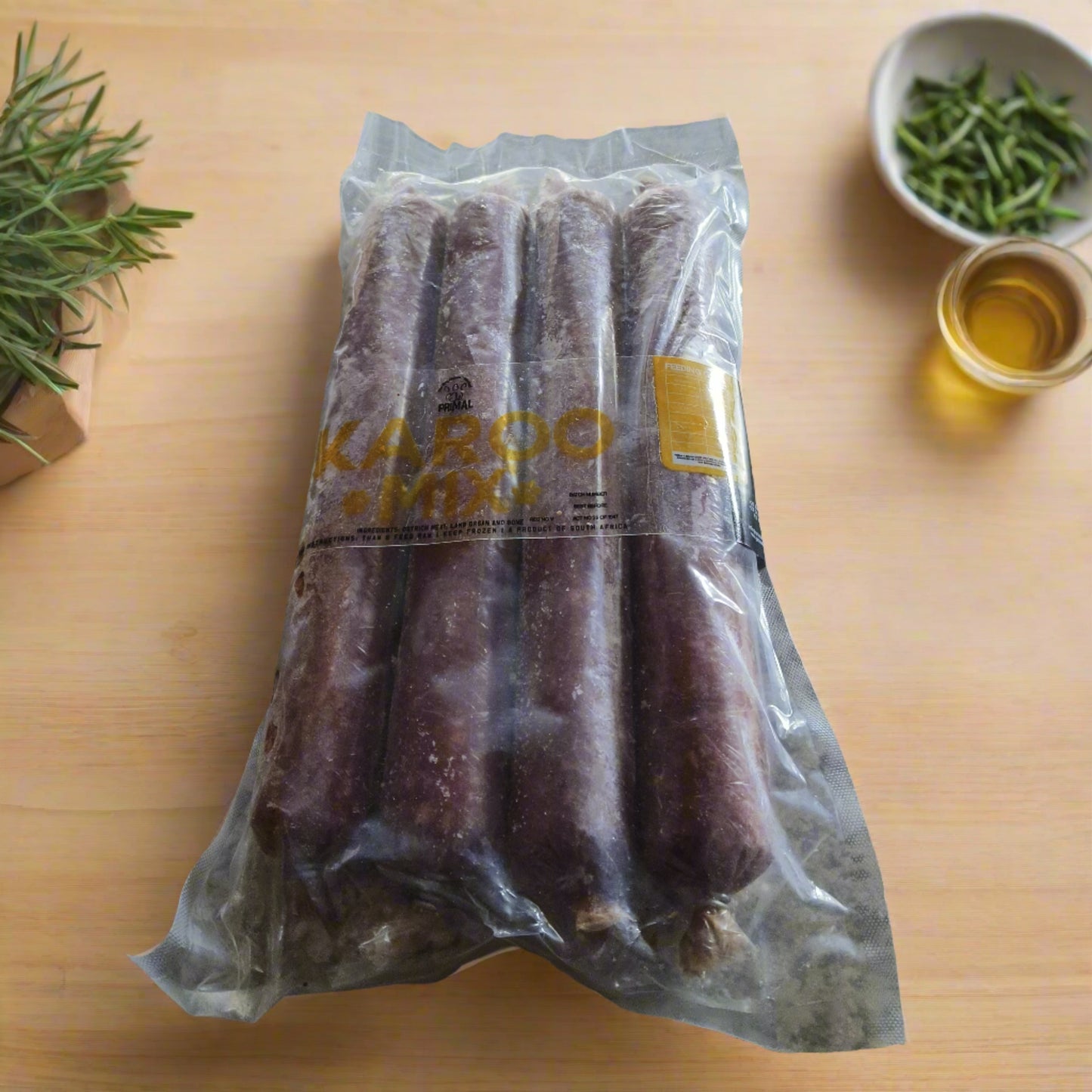 Karoo Mix (Ostrich) (No beef or chicken) - Mini's (4 x 250g Rolls)