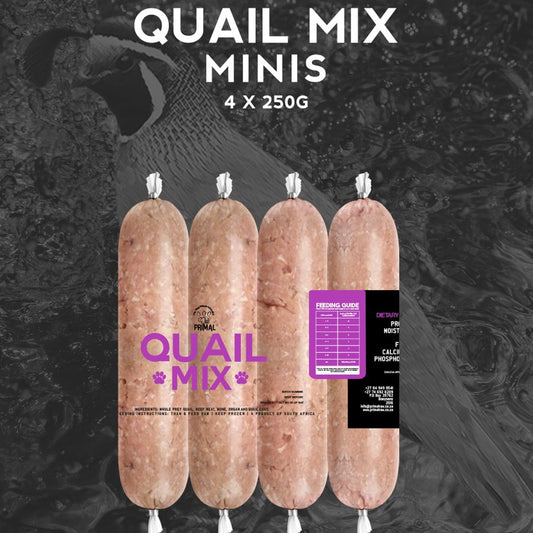 Quail Mix Mini's - 4 x 250g Mini's (Contains no chicken)