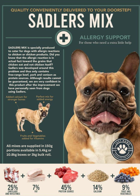 Sadlers 5.4kg (150g x 36 Sausage portions)