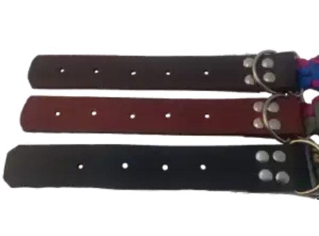 Brace-La-Knot | Dog Collar | Leather And Paracord | Medium