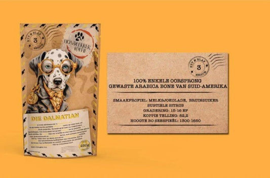 Hondlekker Koffie Die Dalmation Suid-Amerika enkel - medium 250g