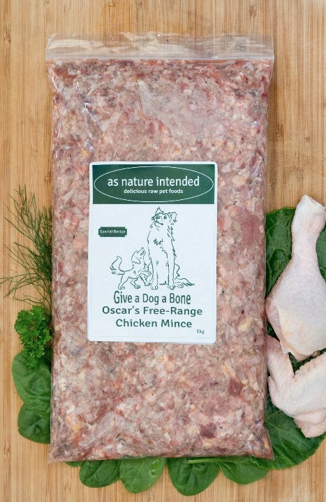 Oscar's Free-Range Chicken Mince for Dogs (for Skin Allergy Problems)