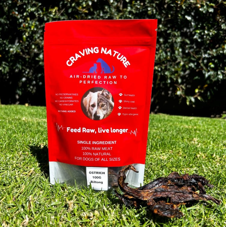 Dehydrated Ostrich Biltong - With Supplier Packaging