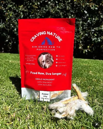 Craving Nature Raw | Dehydrated Rabbit Skins | Dry Treats for dogs ...
