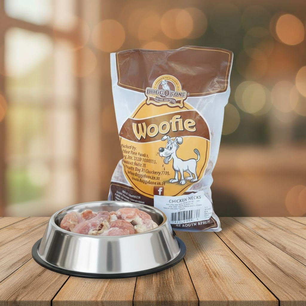Woofie Chicken Necks - Dog Bowl