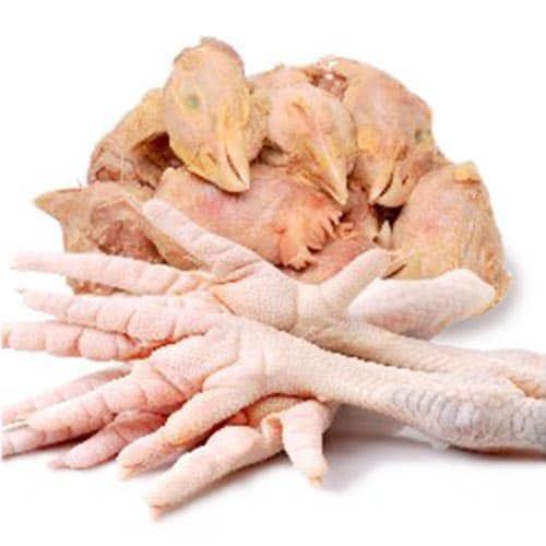 Chicken heads and feet pre-packed - 10kg