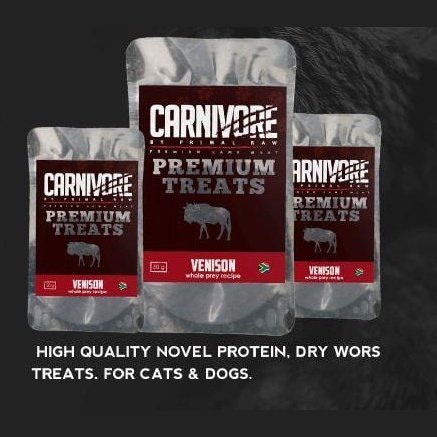 PR - Premium venison treats (whole prey diet) - 50g pack - for dogs and cats - Bracc Services
